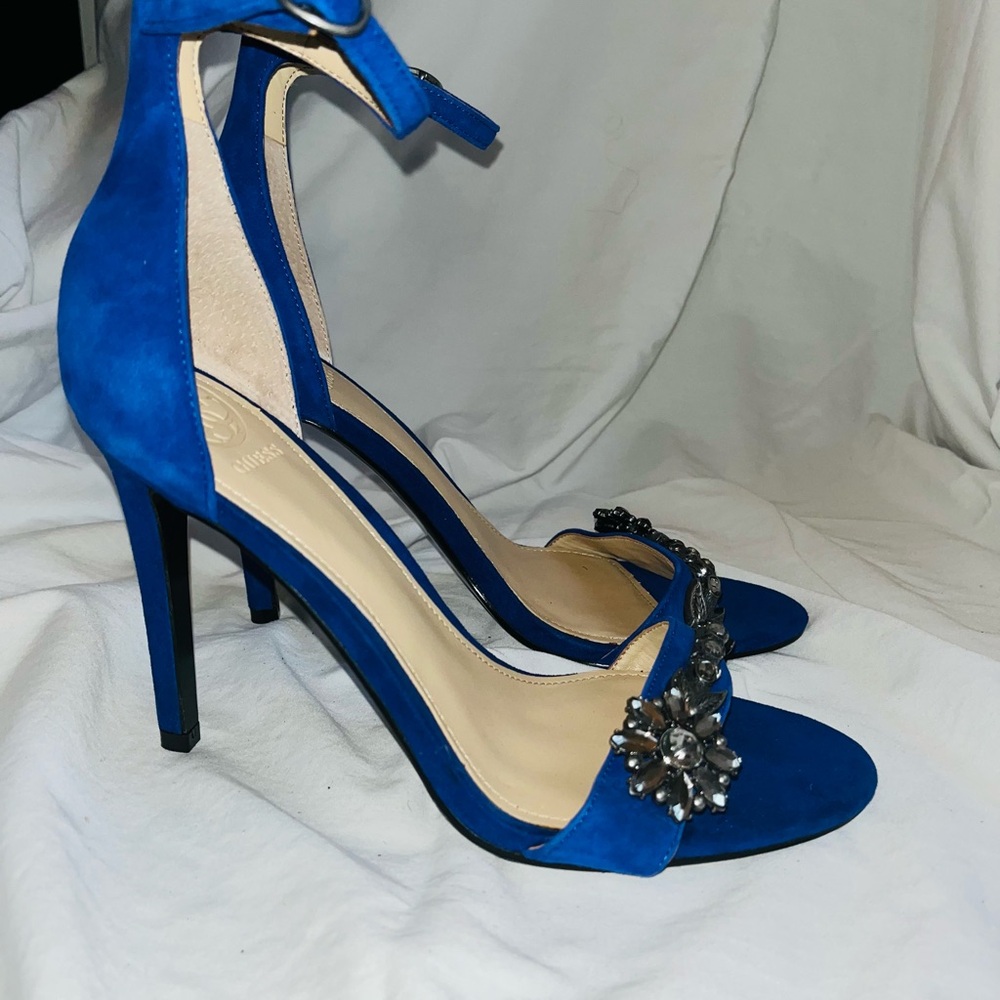 Elegant Blue Women's Heels by Guess size 8